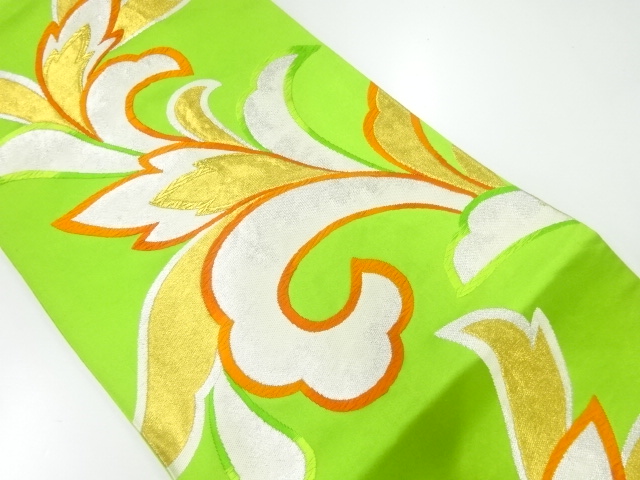 JAPANESE KIMONO / ANTIQUE FUKURO OBI / SILK / WOVEN CHINESE FLOWERS